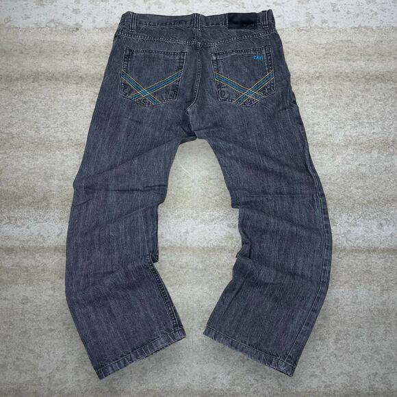 Vintage Skater Jeans CVI Smoke Black Wash Regular Straight Leg Fit Denim Rap Y2K